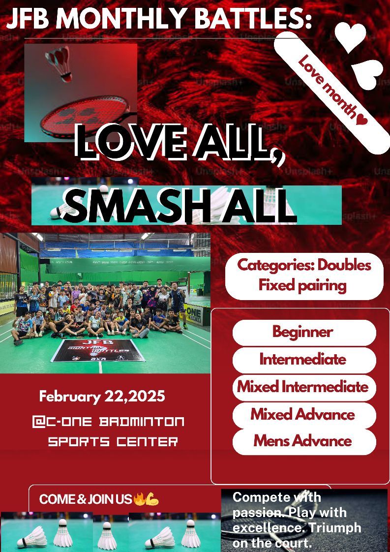 JFB Monthly Tournament: Love All, Smash Love \u2764\ufe0f