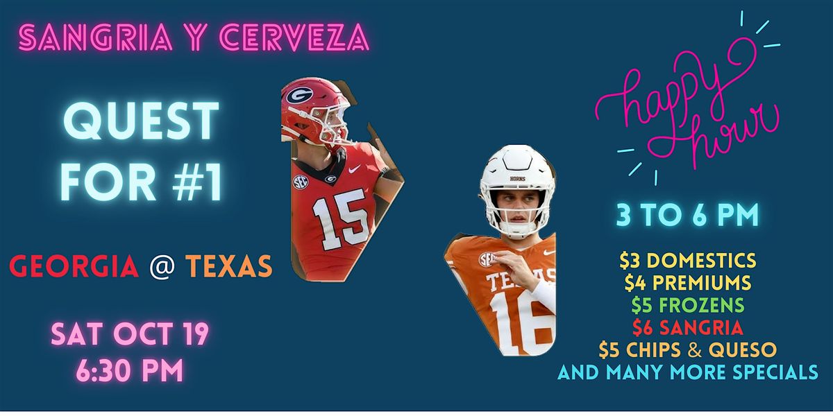 Join Us For The Texas - Georgia Game