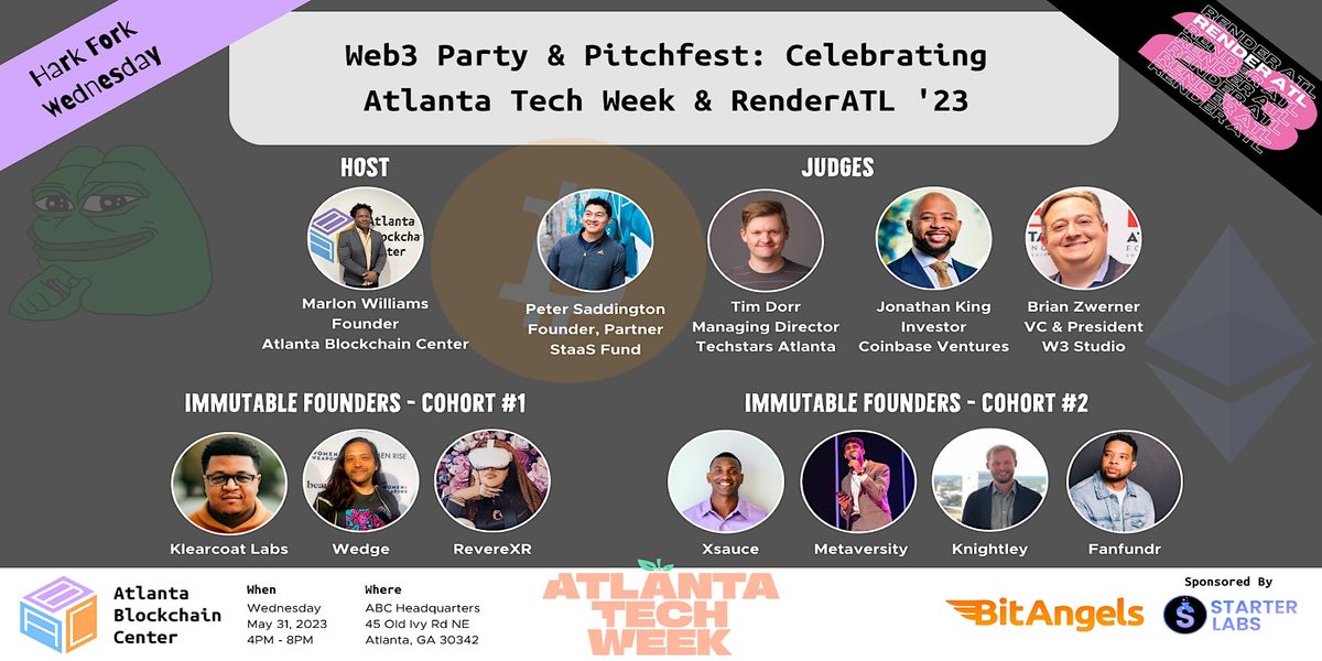 Web3 Party & Pitchfest: Celebrating Atlanta Tech Week & RenderATL \u201923