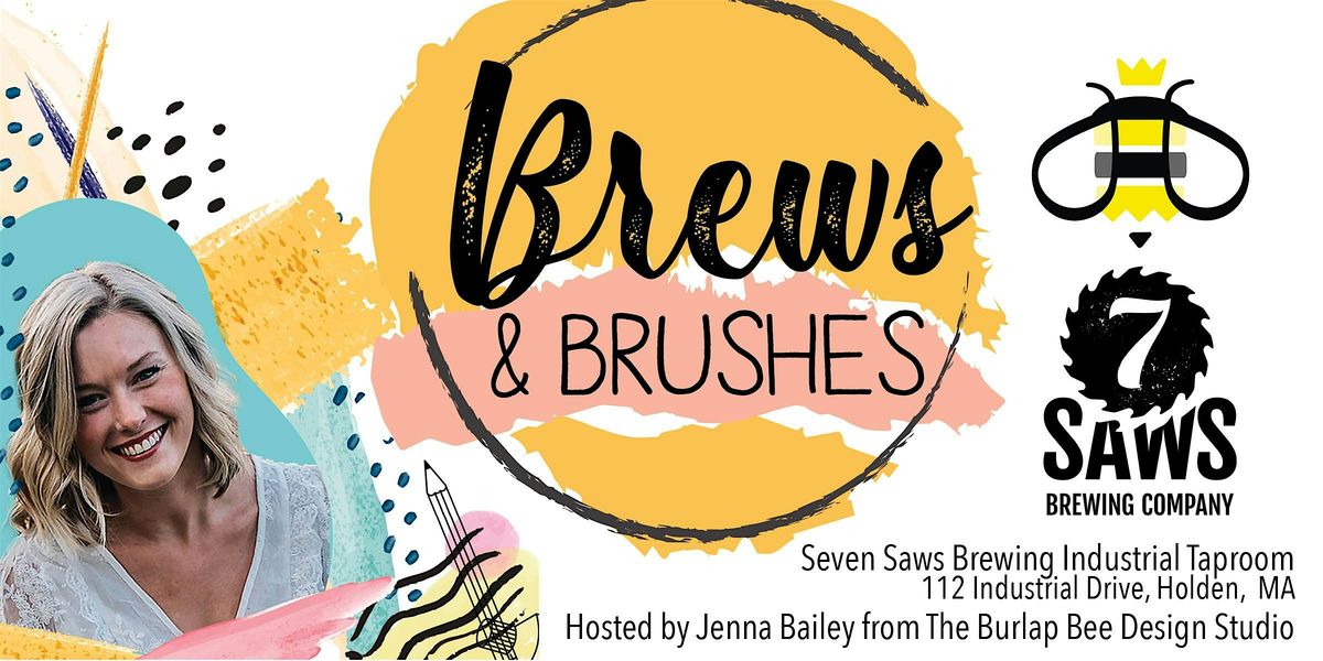 Brews & Brushes- Burlap Bee at Seven Saws Brewing 2024