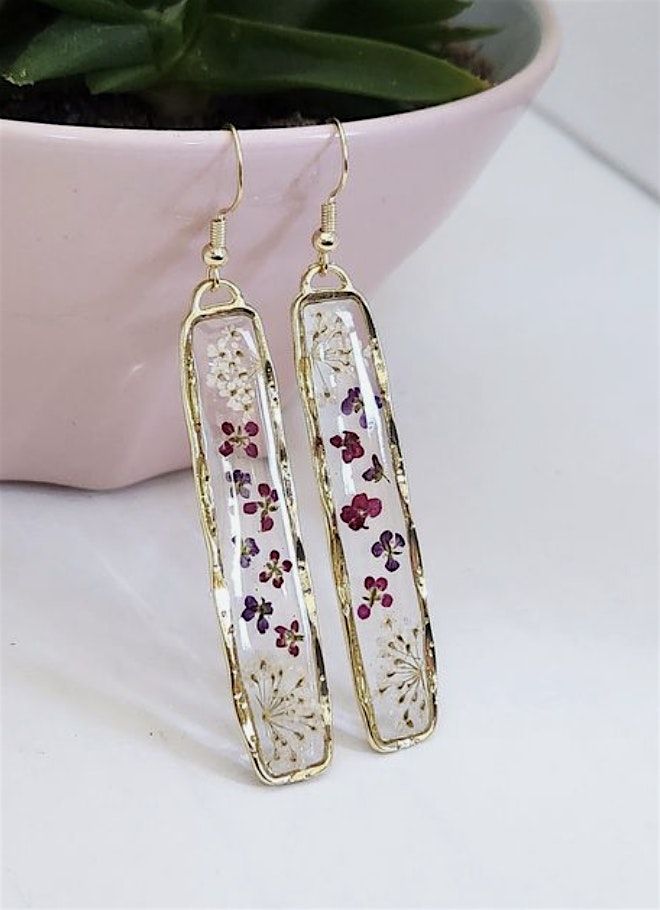 Floral Resin Earrings Workshop: Design & Create Your Own