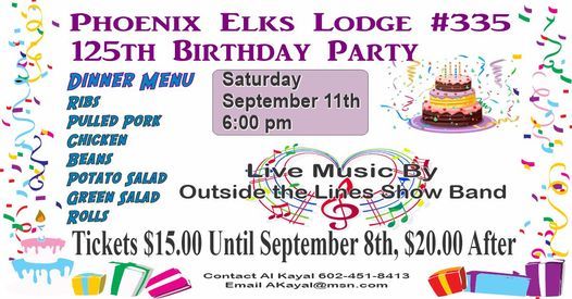 Phoenix Elks Lodge #335 125th Anniversary Celebration