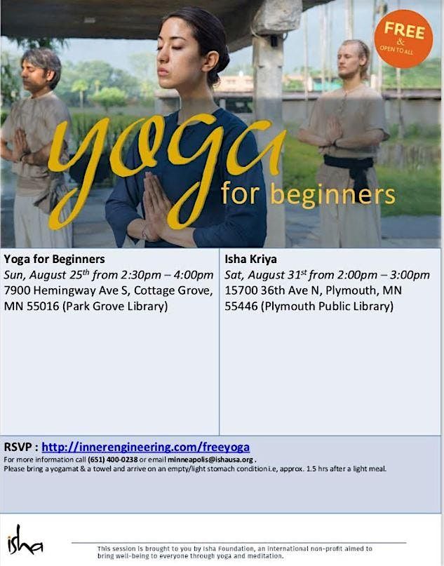 Yoga for Beginners - Free Class for Health, Joy and Peace - Walk-in welcome