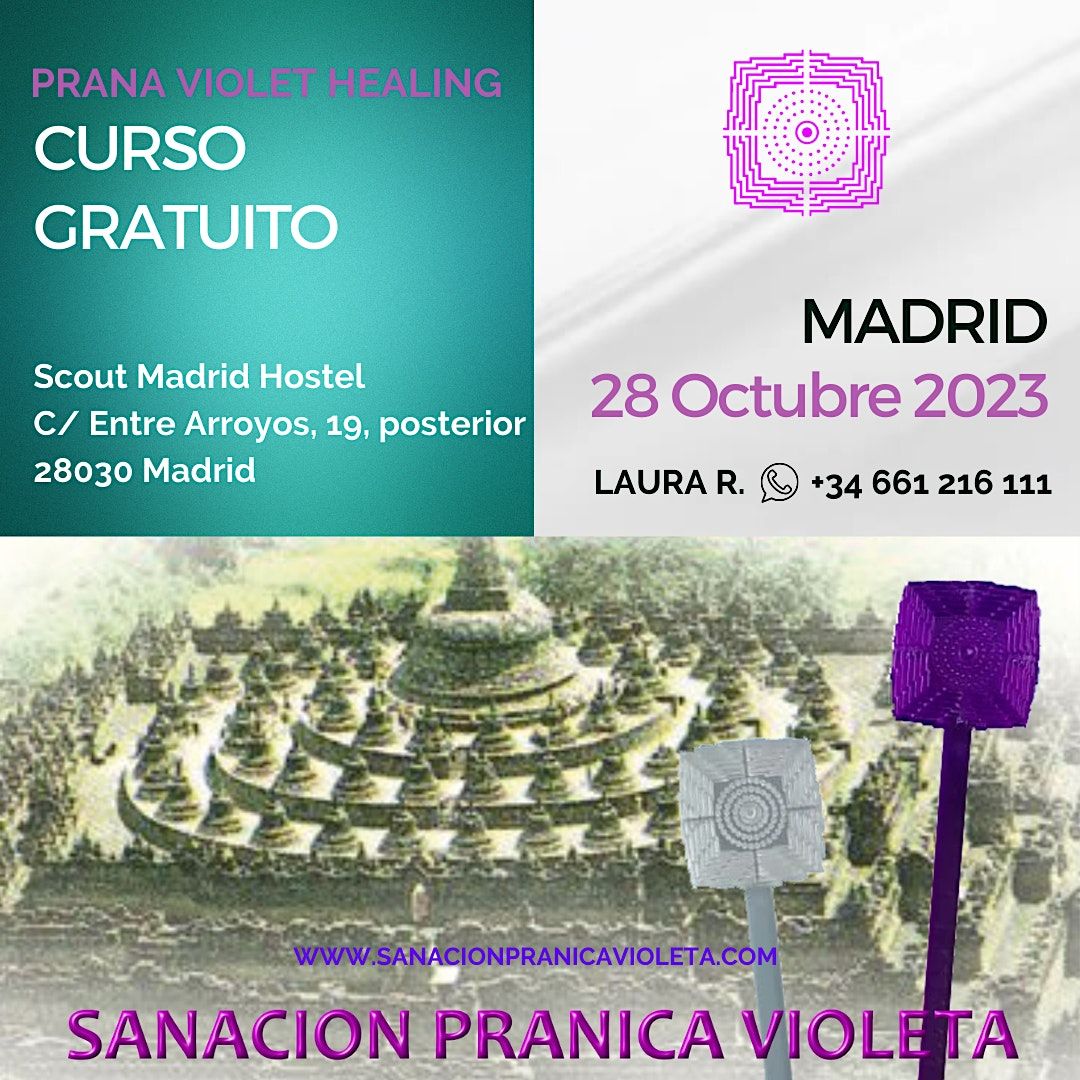Curso GRATUITO en MADRID de Prana Violet Healing - 28 octubre 2023