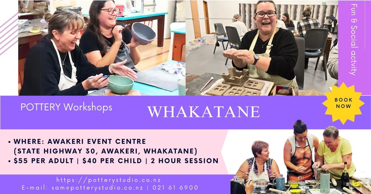 Fun & Social Pottery Workshop - WHAKATANE