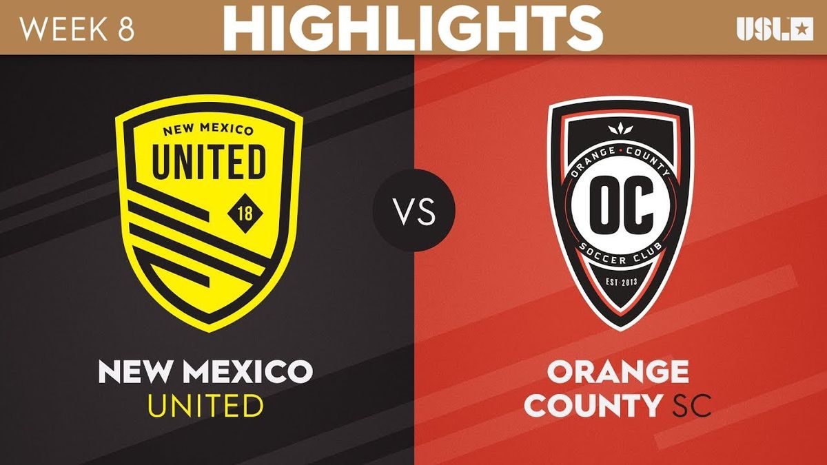 New Mexico United at Orange County SC