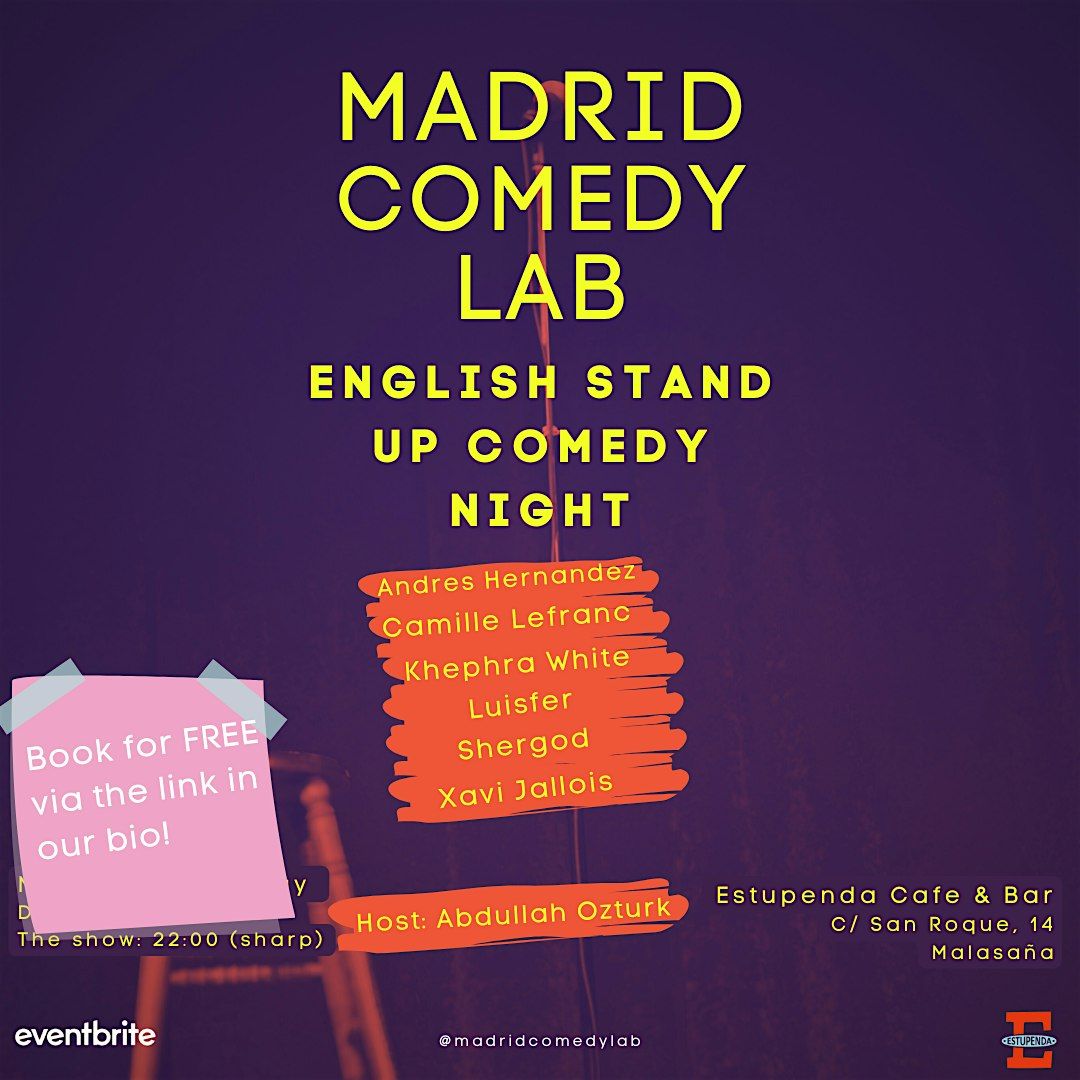 English Stand-up Comedy w\/  FREE DRINKS: The Lab Showcase