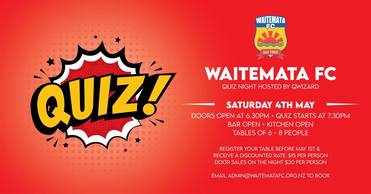 Waitemata FC Quiz Night
