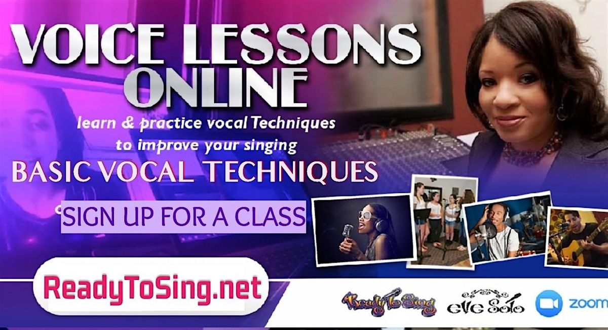 Voice Lessons - Singing  Techniques - Online