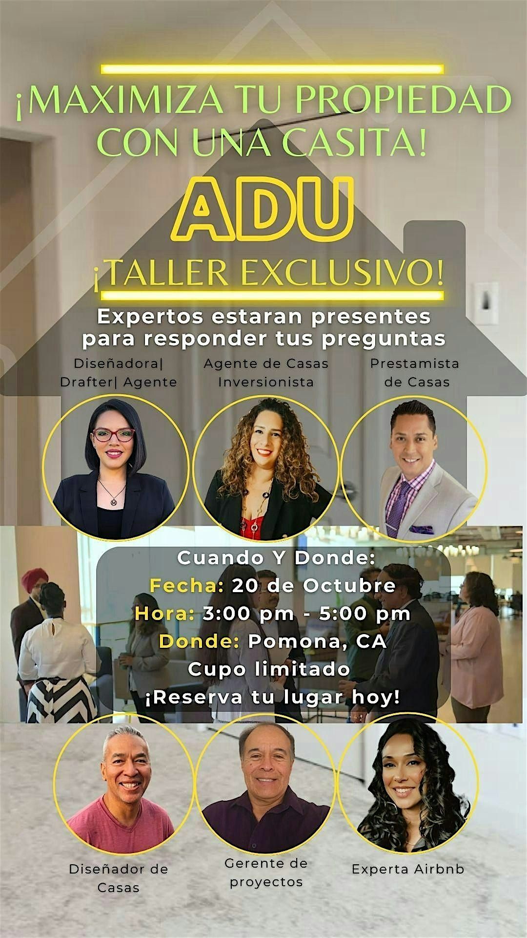 \u00a1Maximiza Tu Propiedad con una Casita ADU: Taller Exclusivo!