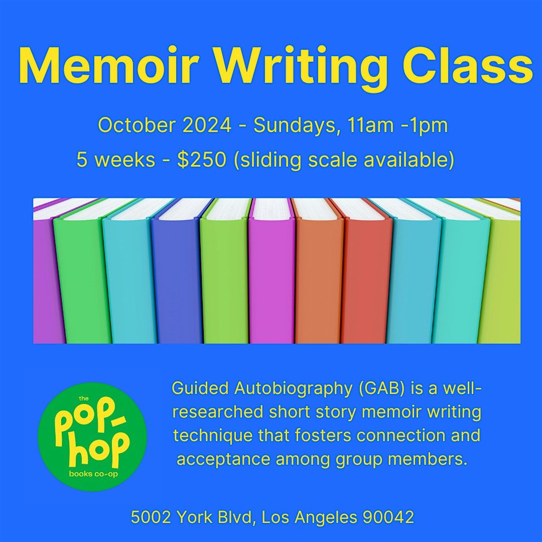 Memoir Writing Class - Guided Autobiography - 5 week series