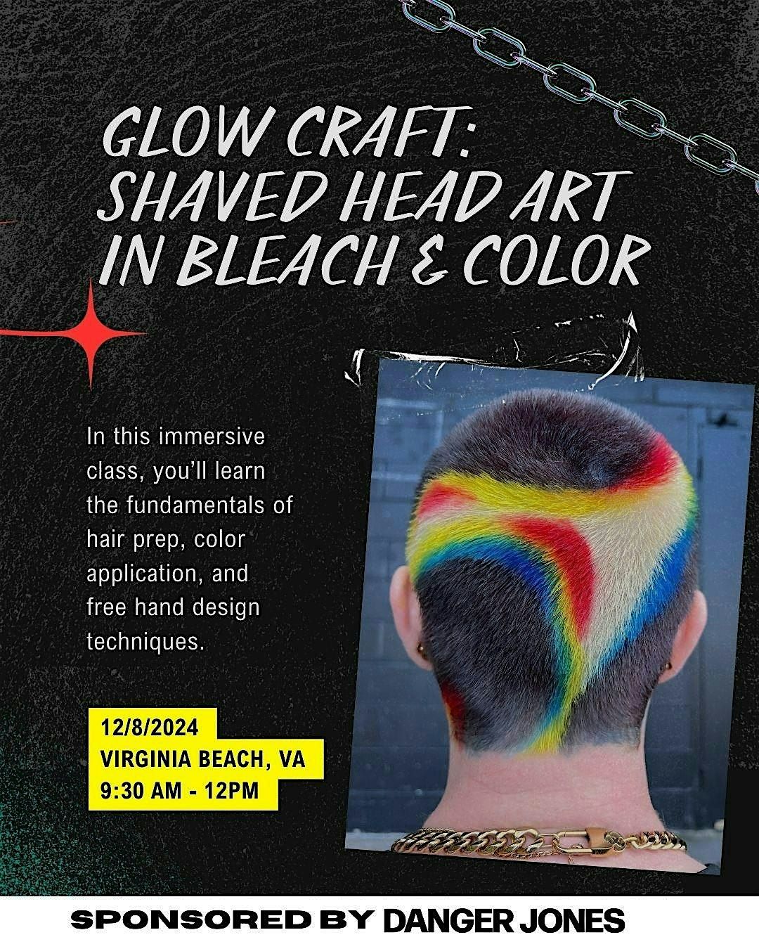 Glowcraft: Shaved Head Art in Bleach & Color