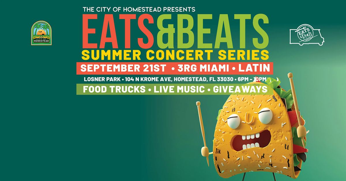 Eats & Beats: Summer Concert Series with 3RG Miami Featuring Latin Hits