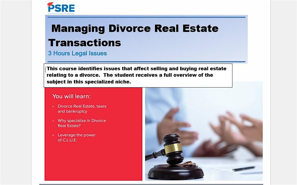 Introduction to Divorce Real Estate