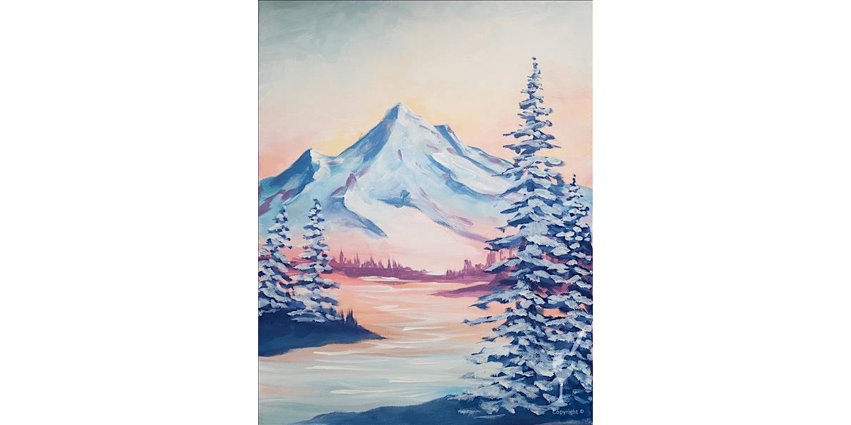 Sunrise Over Snowy Peaks - Paint and Sip in San Antonio | Classpop!\u2122
