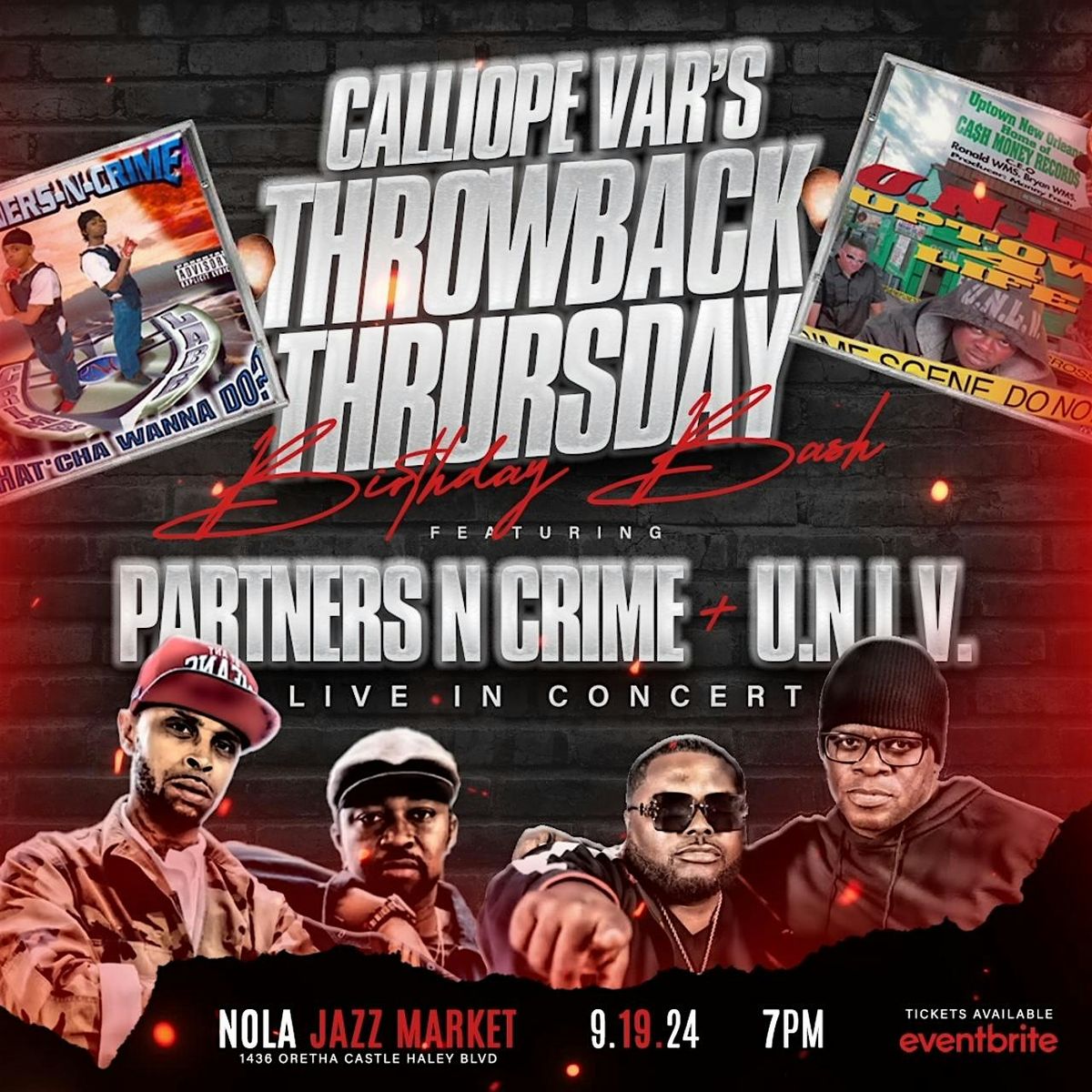 Throwback Thursday Present Partners N Crime & UNLV Live In Concert