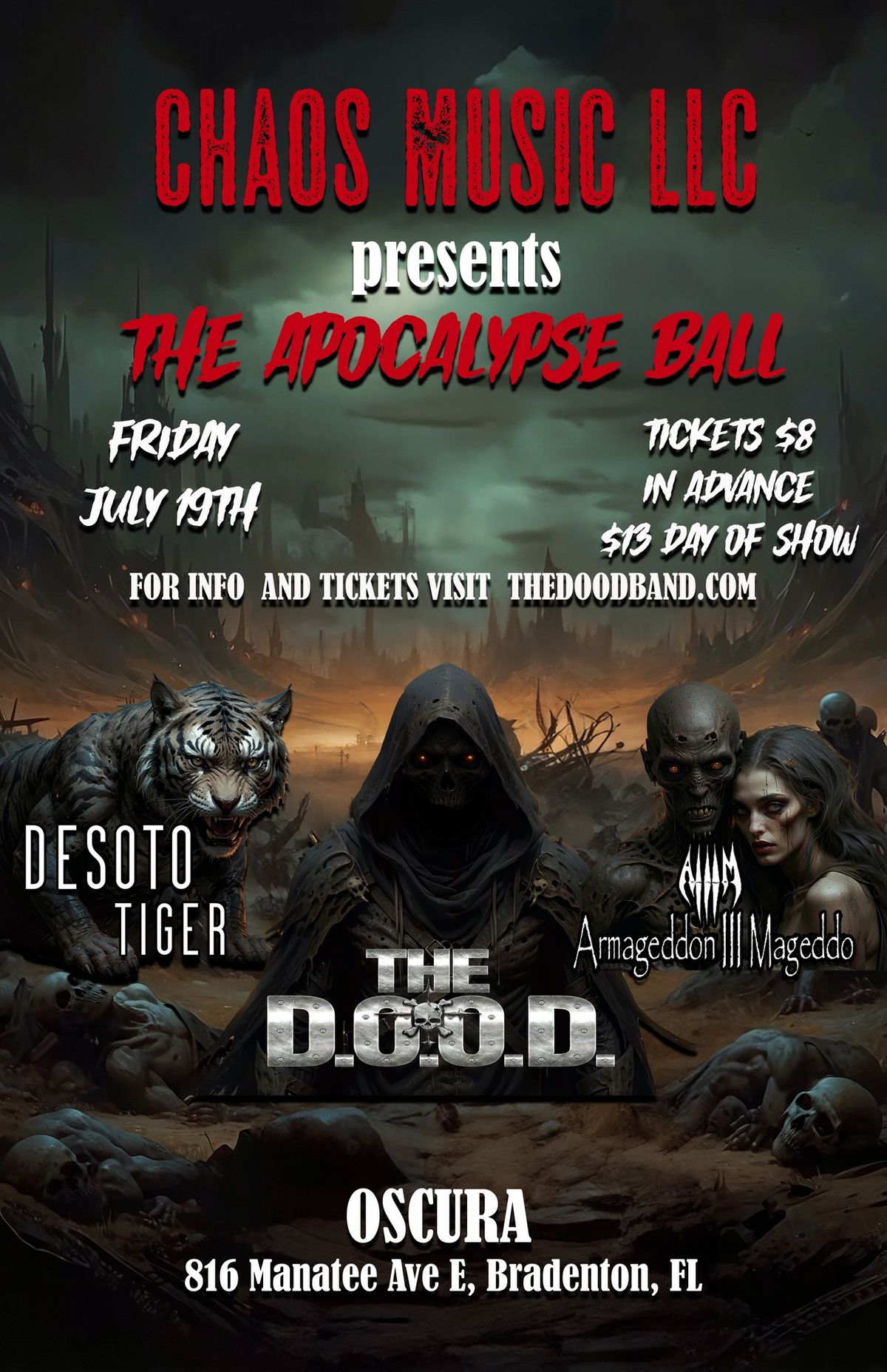 Chaos music LLC and Oscura Present: THE APOCALYPSE BALL