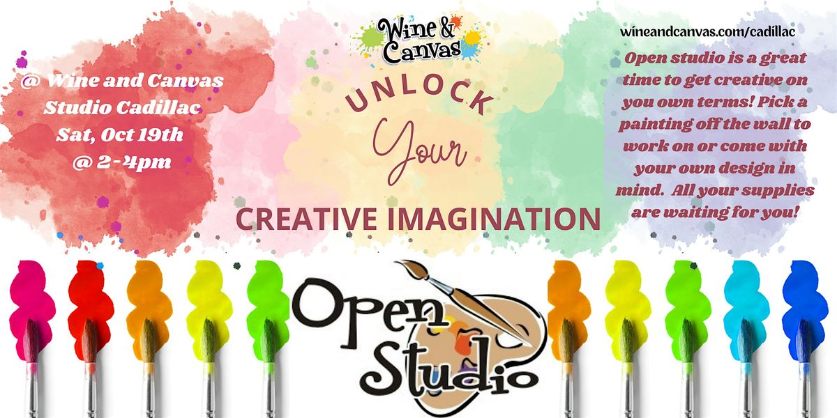 Open Studio  DIY Pick Your Painting @ Wine & Canvas Studio Cadillac