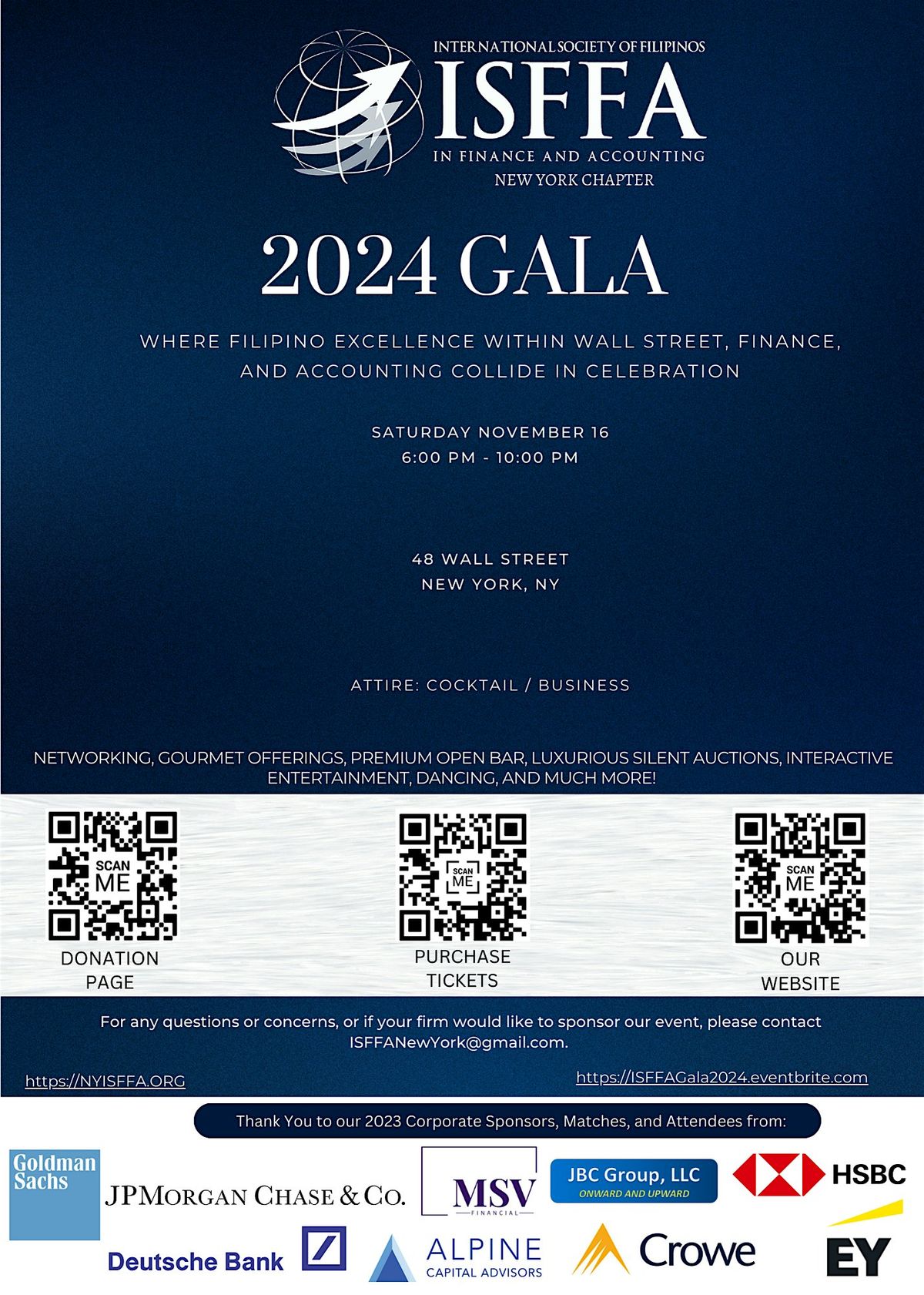 ISFFA  NY 2024 GALA