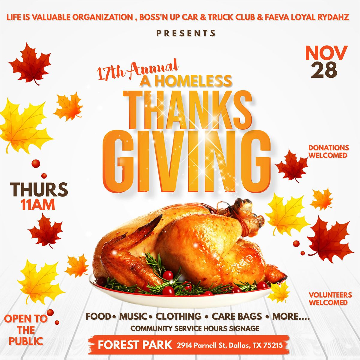 17th Annual A Homeless Thanksgiving