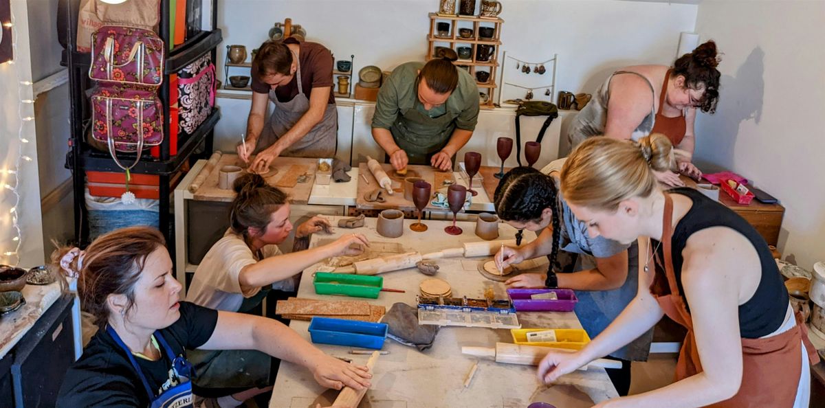 Montreal Pottery and Wine Workshop - one time ceramics introduction class