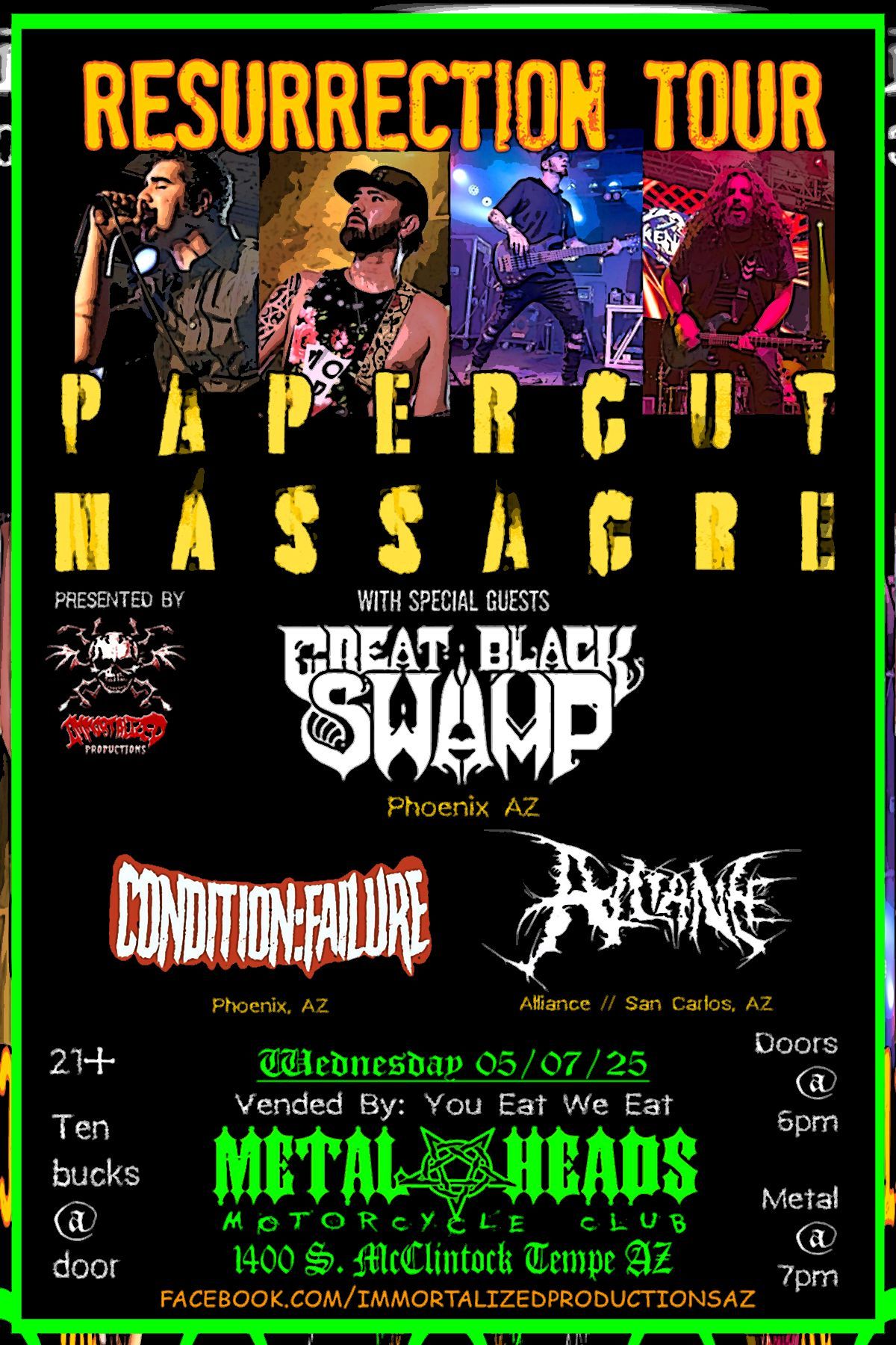 Papercut Massacre \/\/ Resurrection Tour at Metal Heads Clubhouse Tempe 