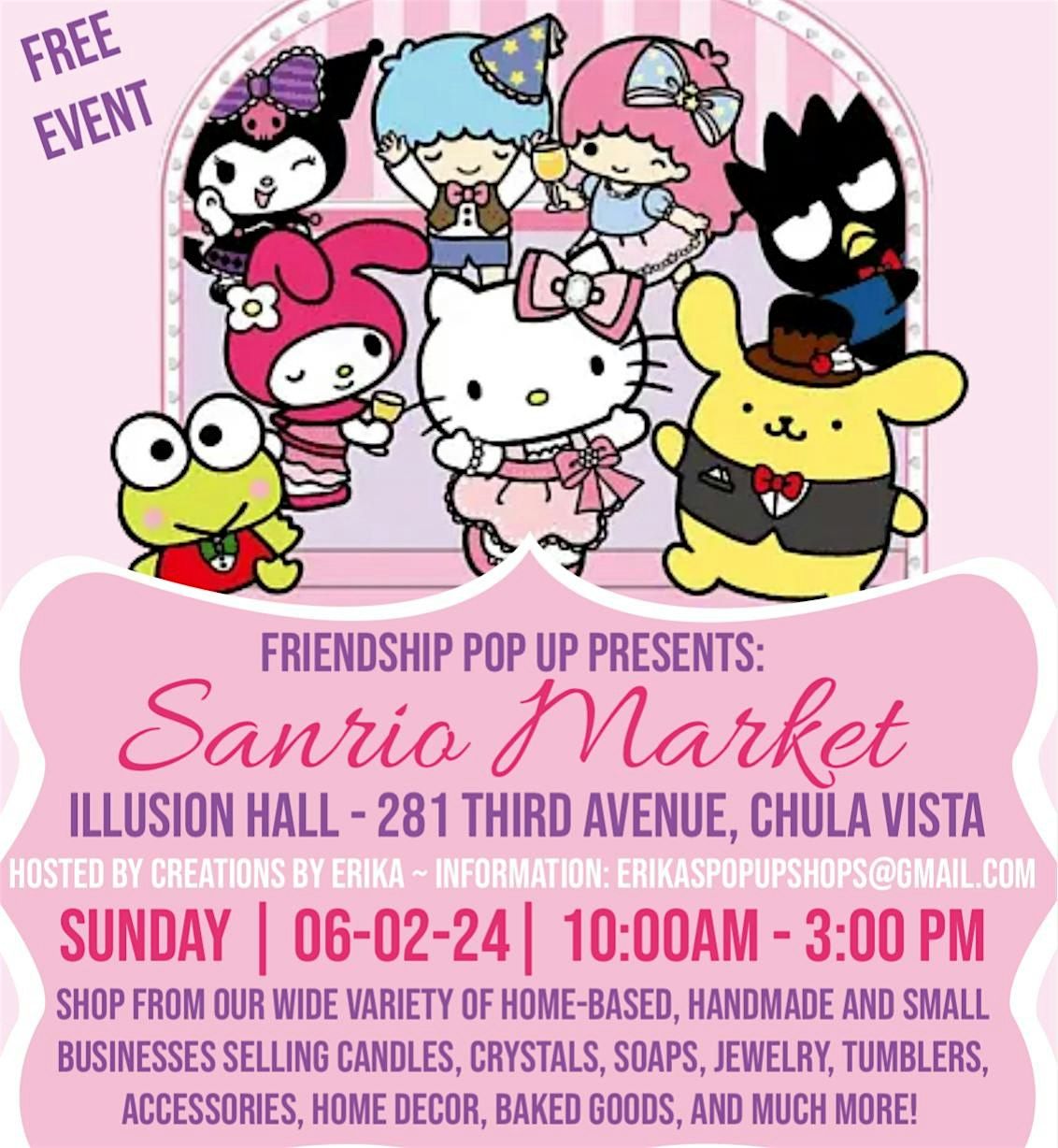 FREE EVENT (No Ticket Needed) Sanrio Market