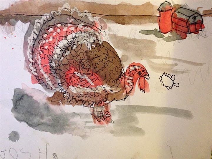 Ink and Wash Resist Turkey Painting | Cheryl Bielli, instructor