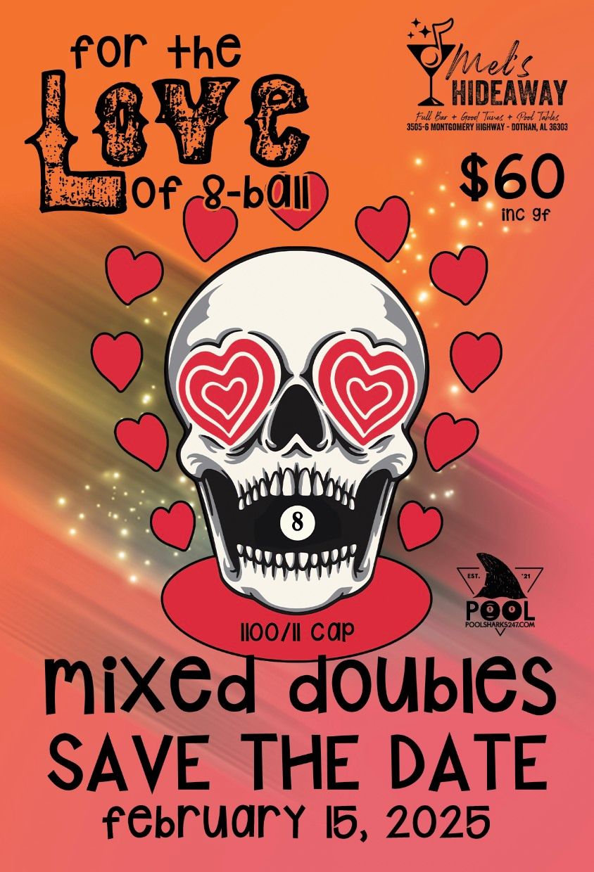 For the Love of 8-Ball Mixed Doubles - Save the Date