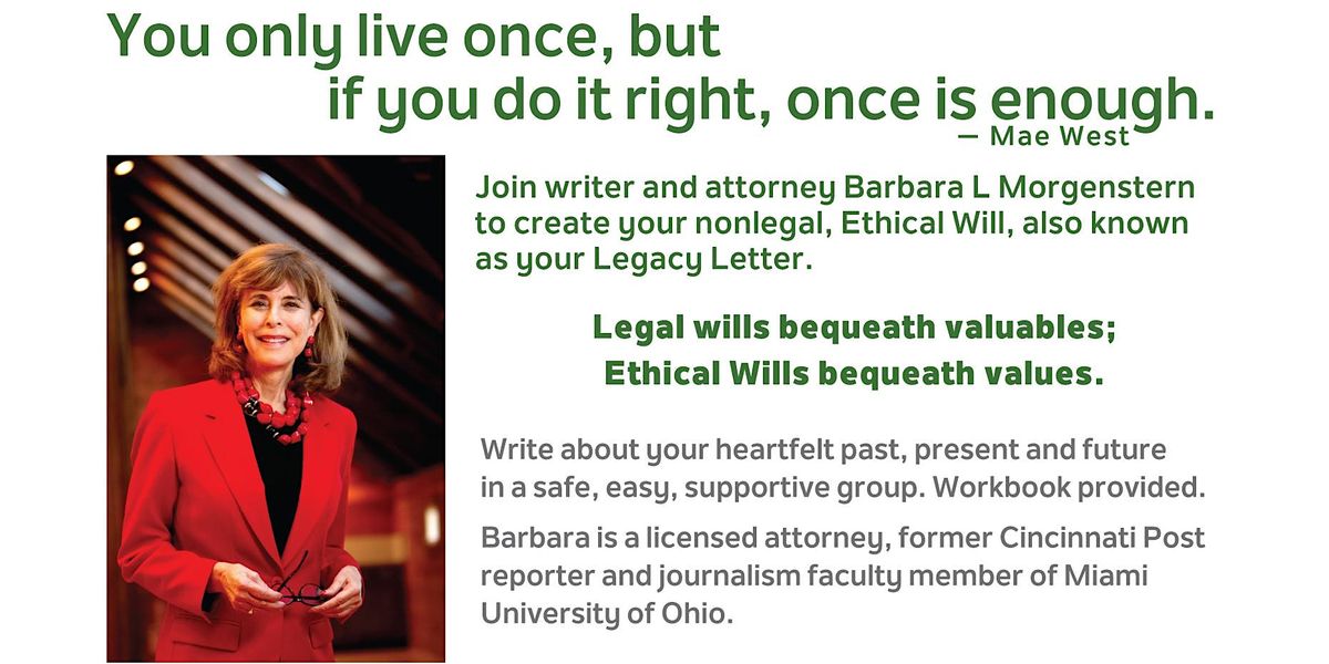 One-Day Ethical Will Writing Workshop