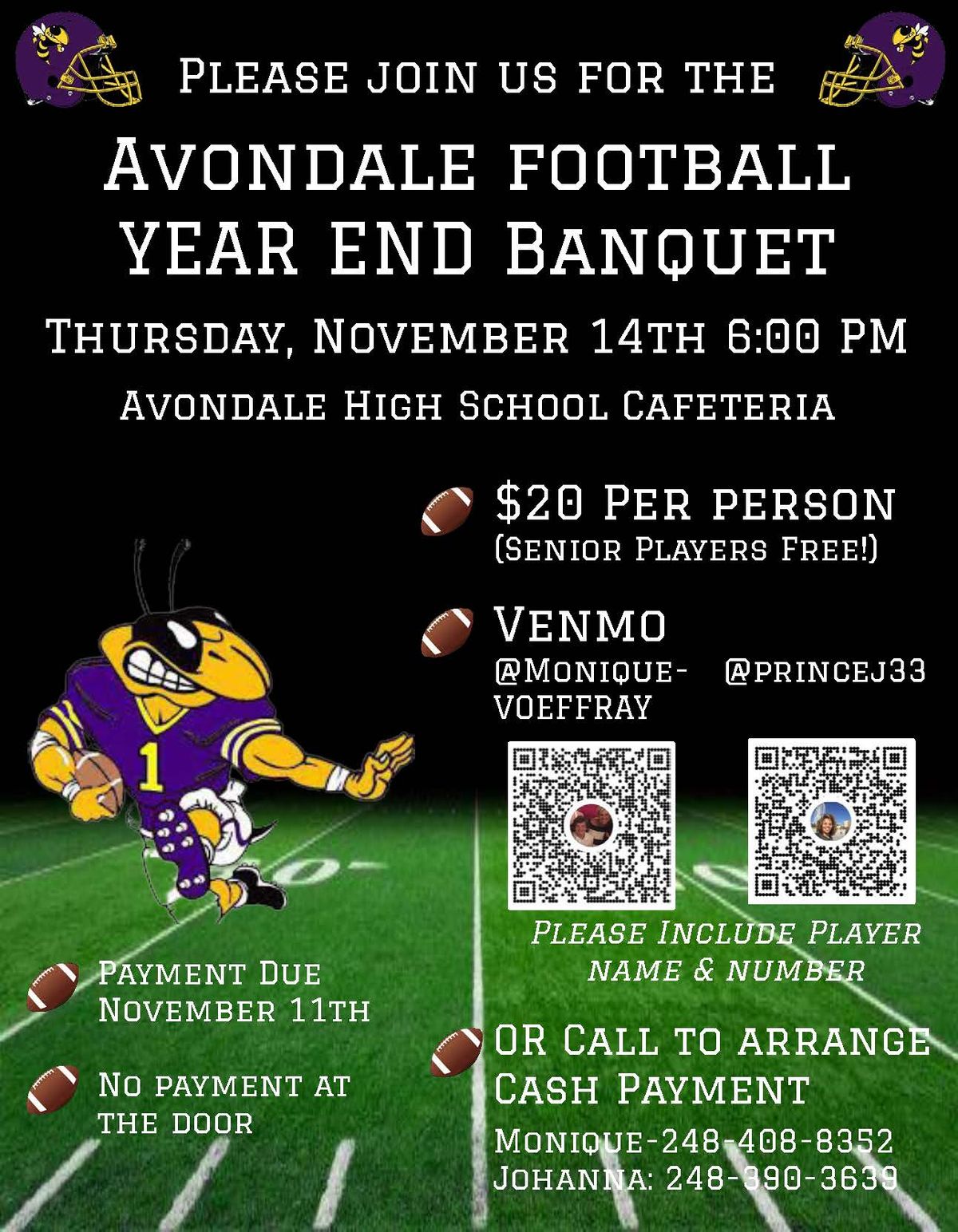 Avondale Football Year End Banquet