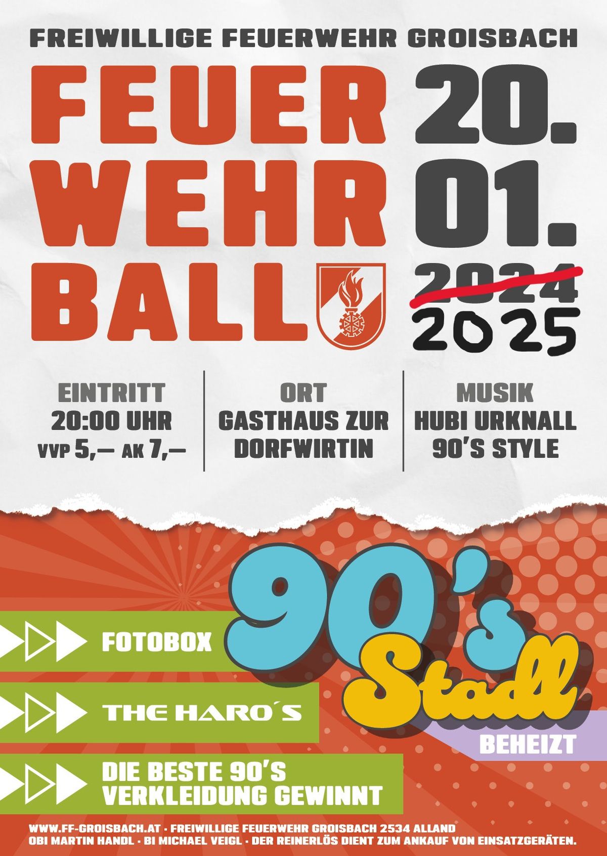 Ball der FF Groisbach meets the 90s