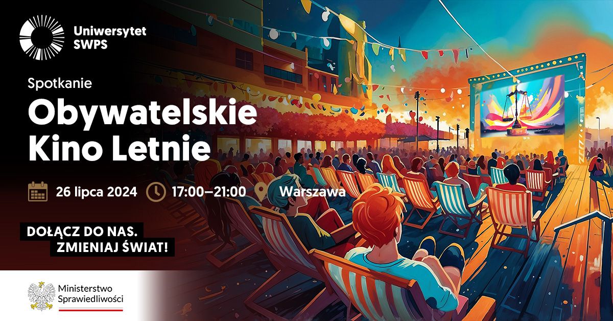 Obywatelskie Kino Letnie na dziedzi\u0144cu Uniwersytetu SWPS w Warszawie