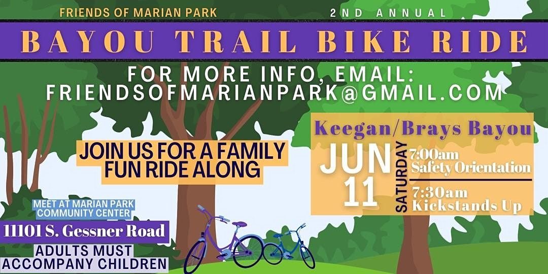 Friends of Marian Bayou Trail Bike Ride
