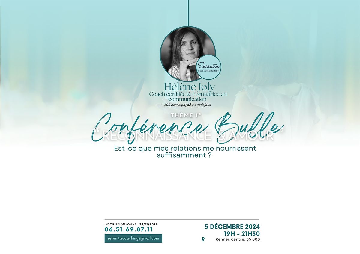 Conf\u00e9rence Bulle par Serenita Coaching