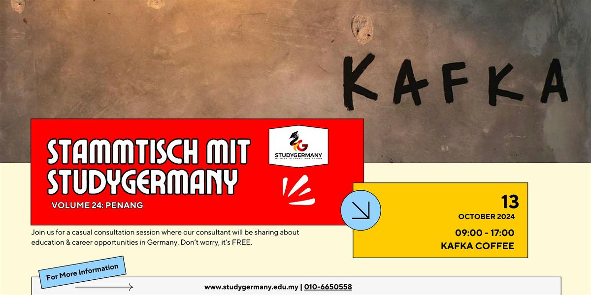 [PENANG] How To Study In Germany- A casual kopi session with StudyGermany