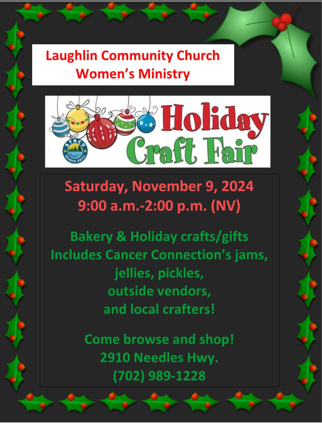 LCC (Laughlin Community Church) Holiday Craft Fair