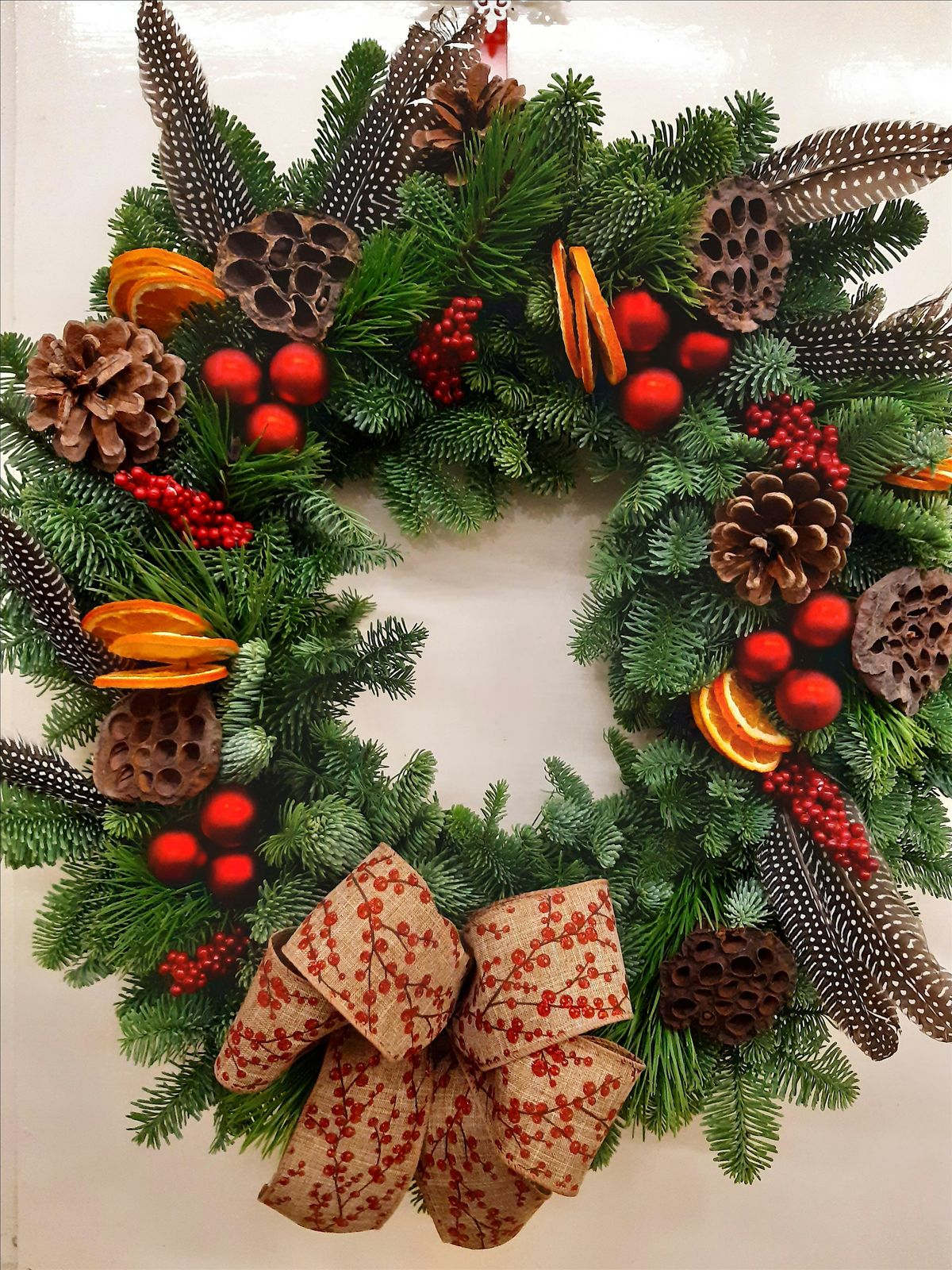 Ho Ho Ho! It's Christmas Door Wreath Time! \u00a350 including refreshments