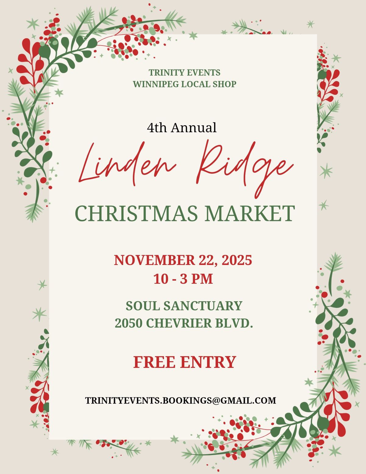 4th Annual Linden Ridge Christmas Market