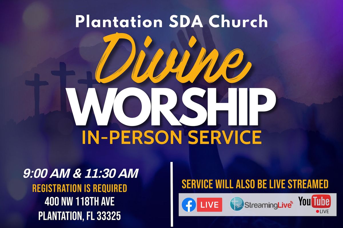 Plantation SDA In-Person Church Service