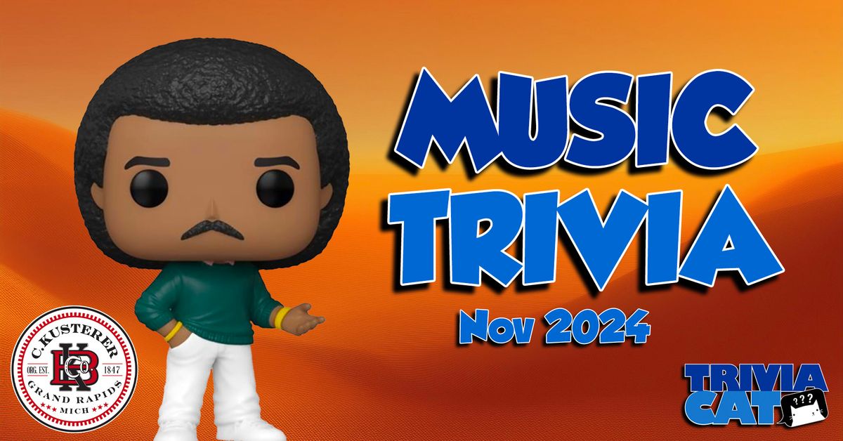 Grand Rapids (K\u00fcsterer Brauhaus) Music Trivia - Nov 2024 Edition