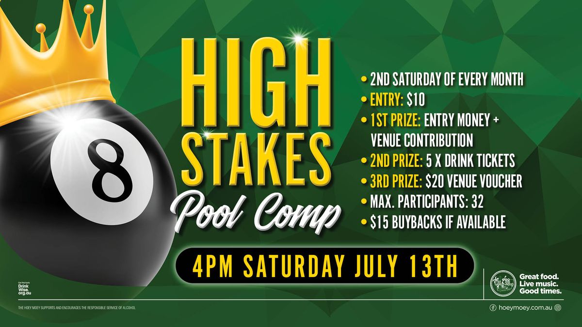 THE HOEY MOEY\u2019S BYRON BAY PREMIUM HIGH STAKES POOL COMP!