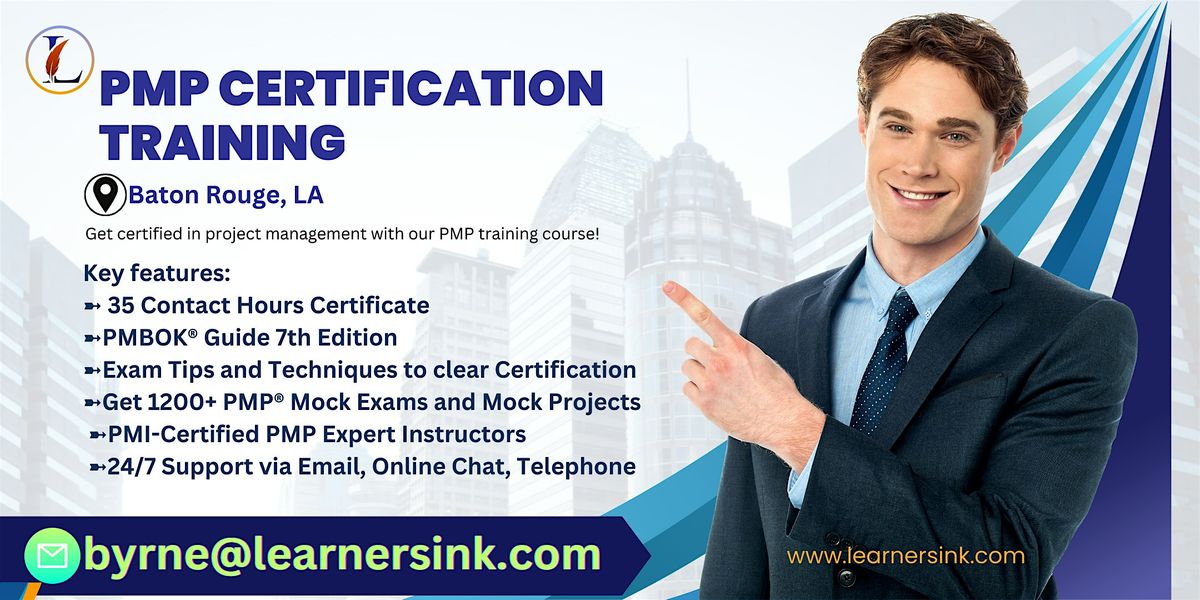 PMP Exam Preparation Training Classroom Course in Baton Rouge, LA