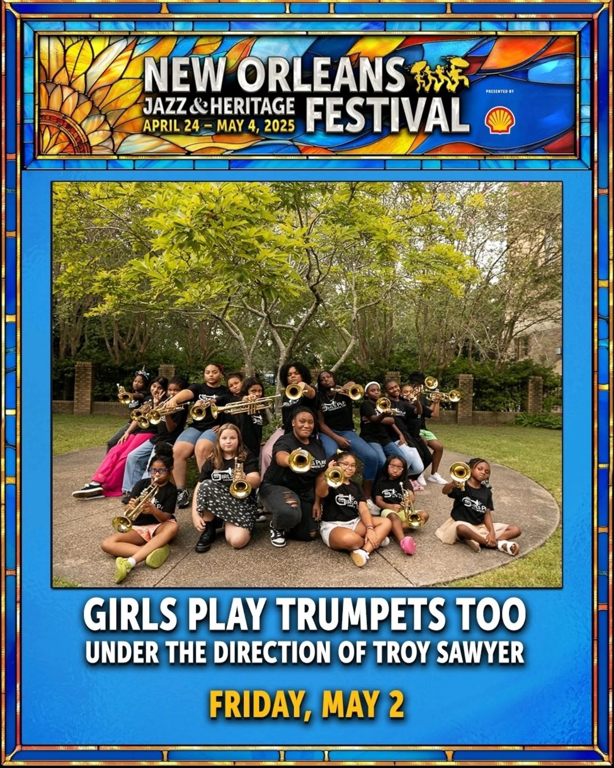 Girls Play Trumpets at Jazz Fest 2025