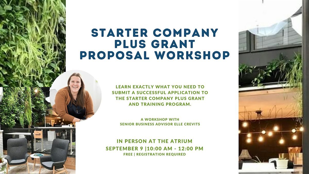 Starter Company Plus Grant Proposal Writing Workshop - IN PERSON