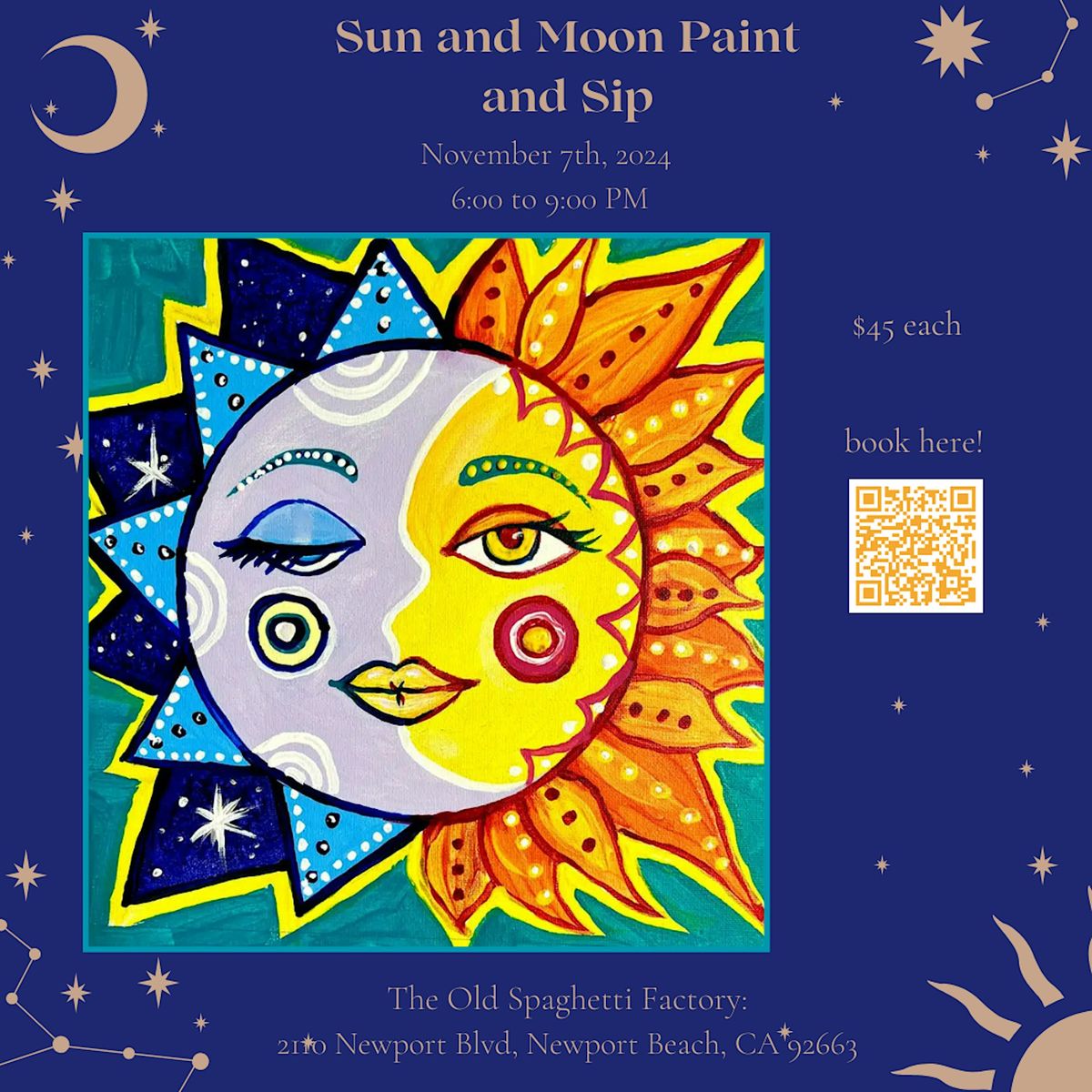 Sun and Moon Paint and Sip