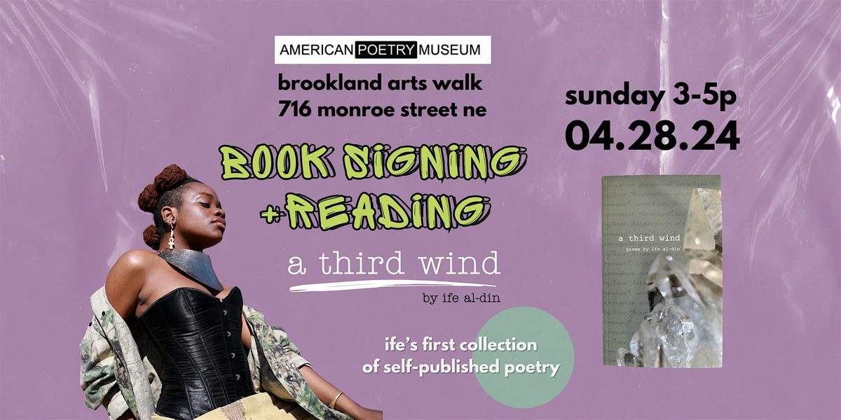 a third wind- Book Signing + Reading