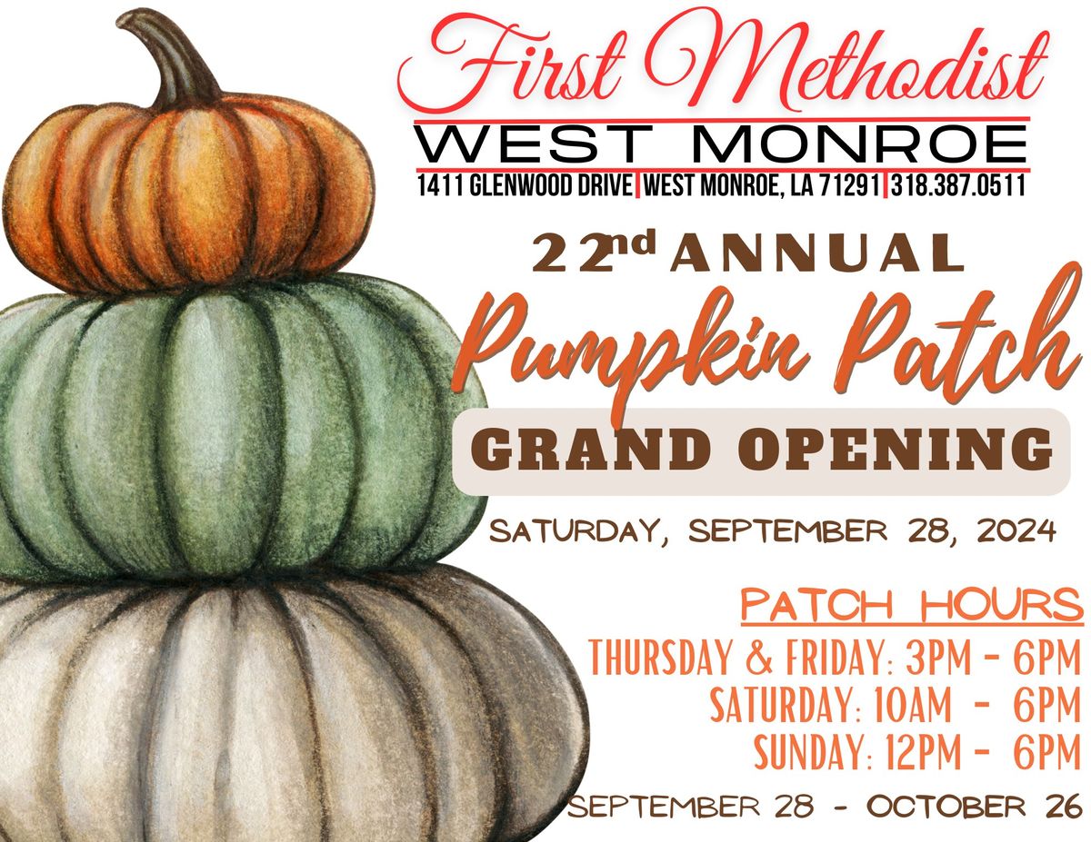 22nd Annual First Methodist West Monroe Pumpkin Patch