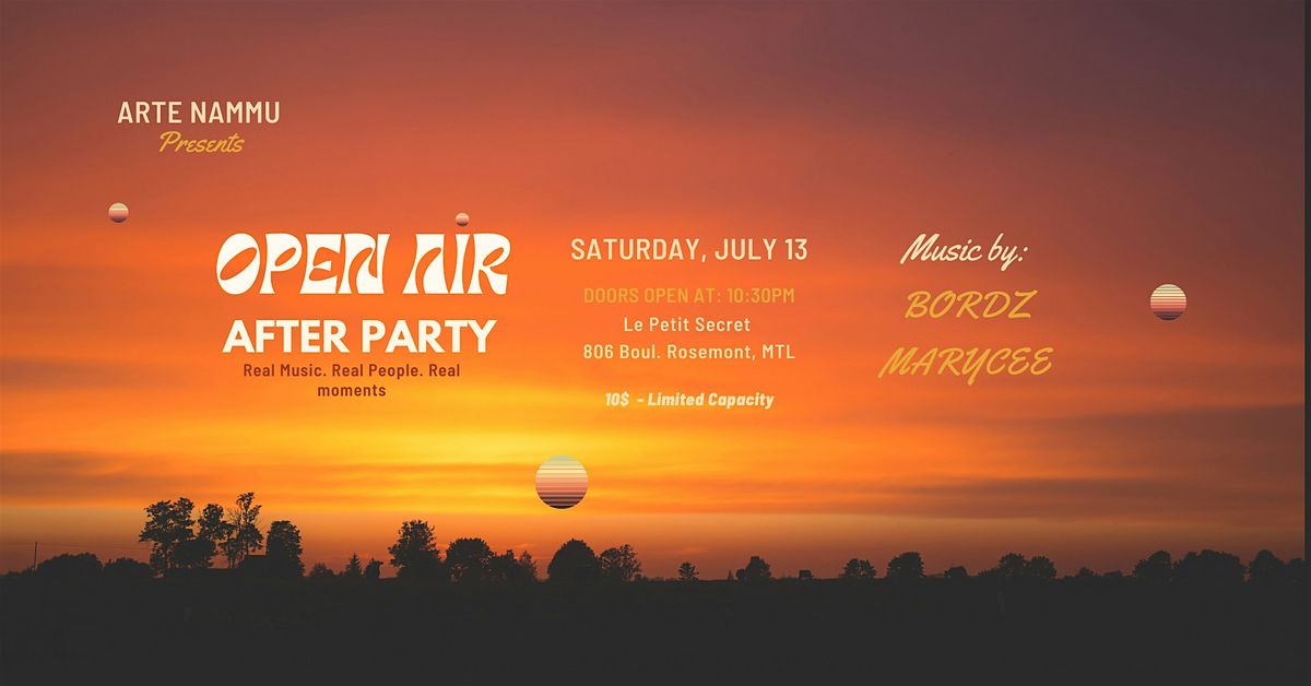 Open Air After-Party with Bordz & Marycee @ Le Petit Secret