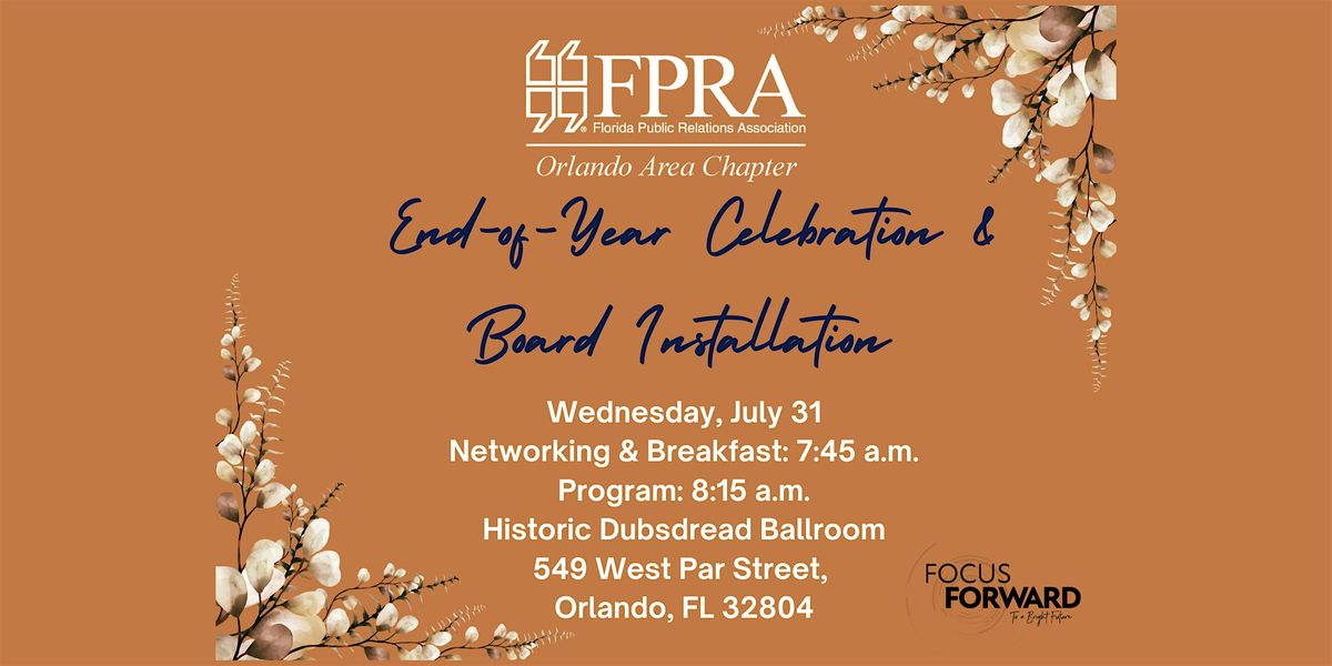 FPRA Orlando\u2019s 2024 End-of-Year Celebration & Board Installation